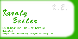 karoly beiler business card